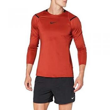 NIKE M Nk Aeroadpt Top LS NPC Camiseta De Manga Larga, Hombre, Dune Red/Dune Red, L