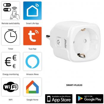 Enchufe Wi-Fi Inteligente Smart-Plug20 con Monitor de Energía 16A 3680W