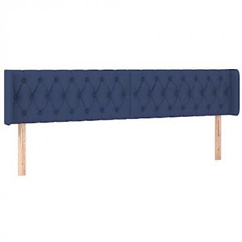 Cabecero Tapizado con LED Azul 203x16x78/88 cm