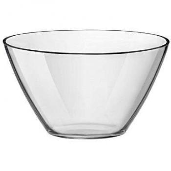 Ensaladera Básica de Vidrio 20 cm Bormioli - Capacidad 1.8 Litros, Transparente
