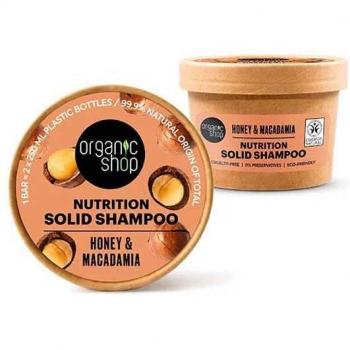 Organic Shop Nutritive Solid Shampoo Honey and Macadamia 60g