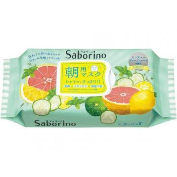 BCL Saborino Refreshing Grapefruit Morning Face Masks - 32 Sheets