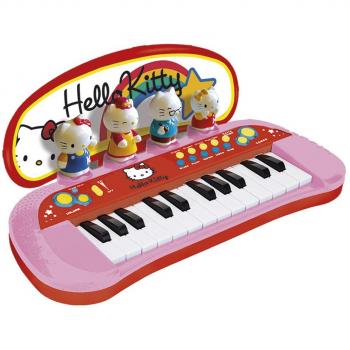 Piano Electrónico Hello Kitty REIG1492 - Piano electrónico, diseño de Hello Kitty, 37 teclas, incluye micrófono, múltiples sonidos y ritmos, efectos de luz, función de grabación y reproducción