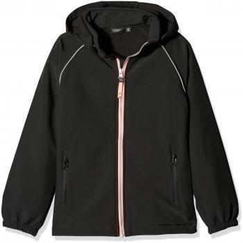NAME IT Nitalfa Softshell Jacket Black Nmt G Fo, Chaqueta para Niñas, Negro