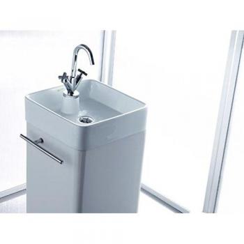 Lavabo Encimera Rectangular Isla Blanco 46x12.5 cm