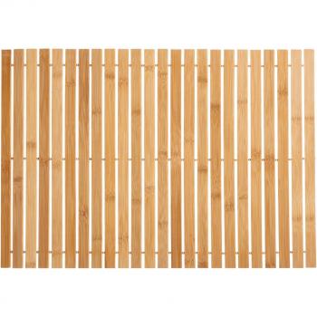 Alfombra de baño de rejillas de bambú 59x40cm