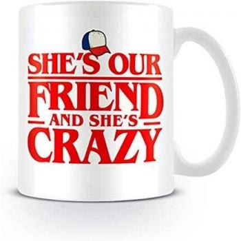 Taza Cerámica Stranger Things Ella es Nuestra Amiga 315 ml Blancas