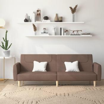 Sofá cama Tortor de 2 plazas en tela gris taupe