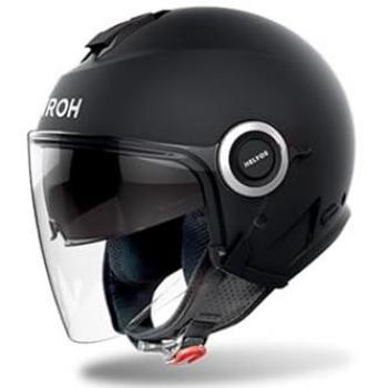 Airoh Casco Jet Helios Color Negro Mate, Adultos Unisex, Talla L