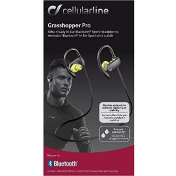Cellularline Grasshopper Pro Gancho de Oreja Binaural Inalámbrico Gris, Cal - Auriculares