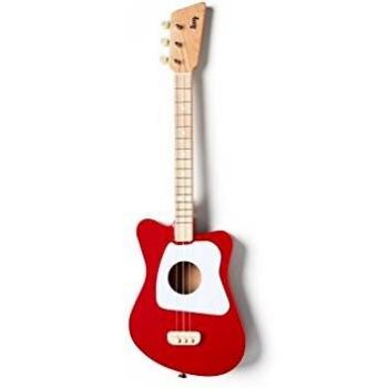 Loog Mini Acoustic Guitar (Red) - Compact, Kid-Friendly Design