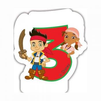 Unique Party Partido Ênico Yo Ho Disney Jake y los Piratas de Nunca Jamás Tercera Vela de cumpleaños