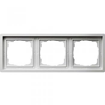 Gira 0213112 Triple Switch Cover Frame Glossy White