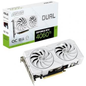 Tarjeta Gráfica ASUS Dual GeForce RTX 4060 Ti EVO Blanca 8GB GDDR6 OC con HDMI y DisplayPort