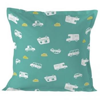 Funda de Almohada Infantil 80x80 cm Multicolor 100% Algodón Calidad 150 TC Fabricada en España