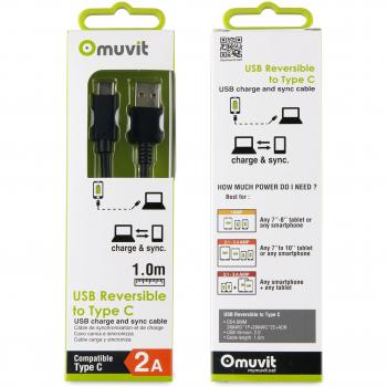 Muvit MUUSC0140 - Cable USB Reversible