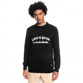 Quiksilver - Jersey para Hombre Negro