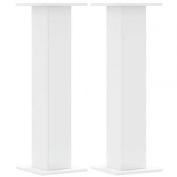 Soportes de Altavoces 2 uds Madera Ingeniería Blanco 30x30x95 cm