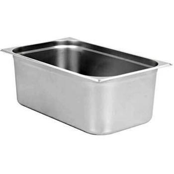 vidaXL 2X Bandejas Gastronorm Alimentos GN 1/1 Utensilios Calientaplatos Plato Platillo Cocina Comida Buffet Baño María 200 mm Acero Inoxidable