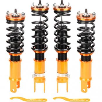 Adjustable Height Coilover Shock Absorber Struts Lowering Kit for Honda S2000 S2K AP1 AP2 2000-2009 and Maxpeedingrods Coilovers Kit for VW Polo Mk3 6N2