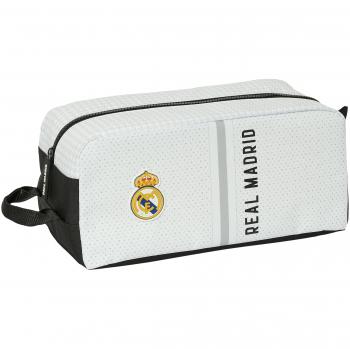 Zapatillero de Viaje Real Madrid C.F. Blanco Gris 34 x 15 x 18 cm