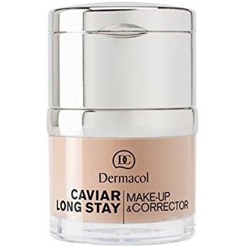 Dermacol Base Correctora de Maquillaje 2en1 de Larga Duración con Extracto de Caviar - Corrector de Manchas, Mate, Hipoalergénico, No Graso - Crema de Belleza Hidratante, Cobertura Total- Pálido