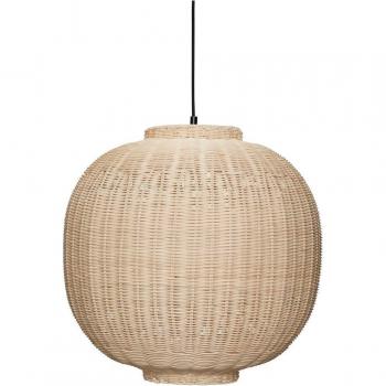 Lámpara de techo redonda Chand en ratán 43cm beige gris