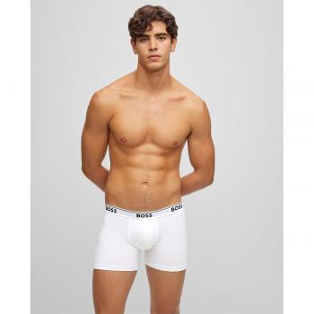 BOSS Power 3-Pack Men's Stretch Cotton Boxer Briefs - White - XL