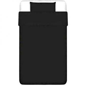 vidaXL Set de Funda de Edredón de 2 Piezas de Algodón Antracita 155x220/60x70 cm