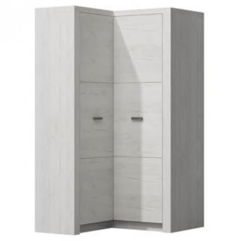 Armario de rincón Stanton C111, con bisagras, arte blanco, 192x106x90cm, 5 estantes