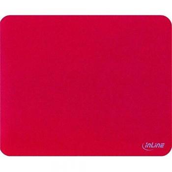 Alfombrilla de ratón InLine® Laser Ultra Fina Roja 220x180x0,4mm