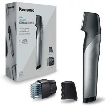 Cortapelos Panasonic ER-GK80 - Color Negro y Gris, con cuchillas de acero inoxidable, diseño ergonómico, resistente al agua, ajuste de longitud de corte de 0.5 a 10 mm, batería recargable