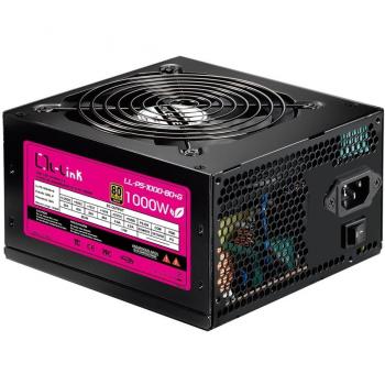 L-Link ATX 1000W 80 Plus Gold - Fuente de alimentación, color negro