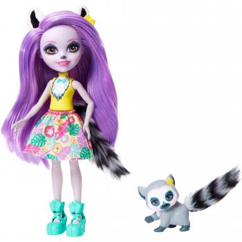 Mattel España, S.A. Muñeca Enchantimals Lemur 15 cm