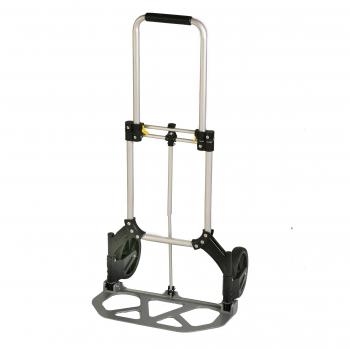 Carrello portapacchi plegable de aluminio y plástico gris/negro, capacidad 80 kg, dimensiones 48x98 cm