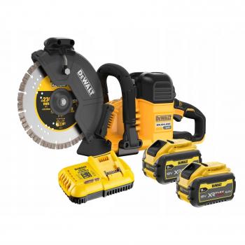 Dewalt DCS691X2 - Cortadora de acero y concreto 54V, disco de 230mm, incluye 2 baterías de 9.0Ah Li-Ion y motor sin escobillas