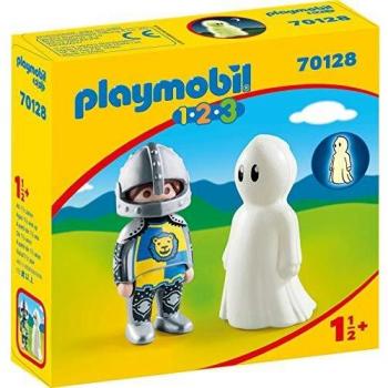 PLAYMOBIL PLAYMOBIL-70128 1.2.3 Caballero con Fantasma, Multicolor, Talla única