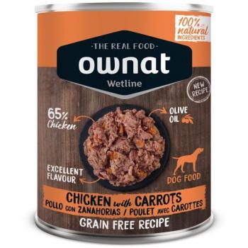 Ownat Wetline Pollo con Zanahorias Comida Húmeda para Perros 395 g