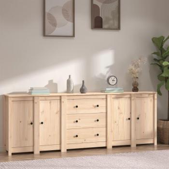 Aparador de madera maciza de pino 230 x 35 x 80 cm
