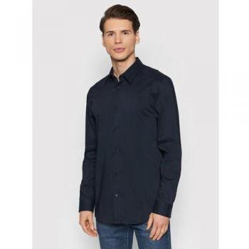Guess Slim Fit Shirt - Casual Shirt, Male, Blue, Size: L, Cotton