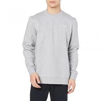 Sudadera Oakley Relax Crew 2.0 para hombre, color gris jaspeado, talla XL, con logo blanco