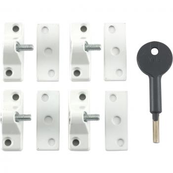 Yale V-8K118-4-EB Economy Window Lock, Brass Finish, Pack of 4