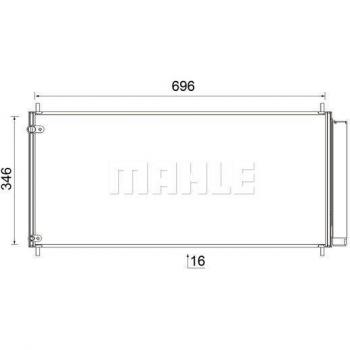 Condensador de Aire Acondicionado MAHLE ORIGINAL AC 799 000S para Toyota