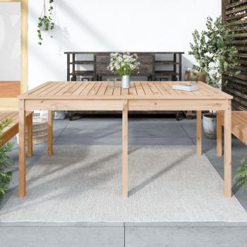Mesa de jardín de madera maciza de pino 159,5x82,5x76 cm color marrón