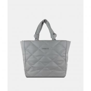 Bolso de hombro acolchado con solapa gris Bugatti