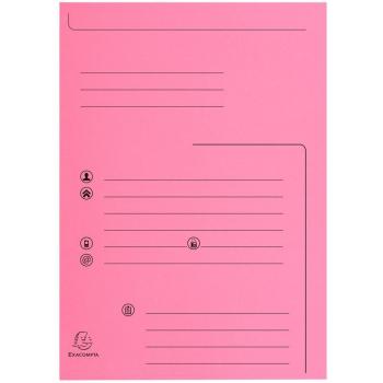Pack de 125 Subcarpetas con 2 solapas Super - Exacompta 334003E - 210 g/m2 color Rosa