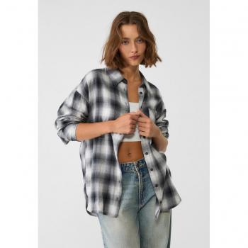 Oversized Dark Grey Check Shirt XL