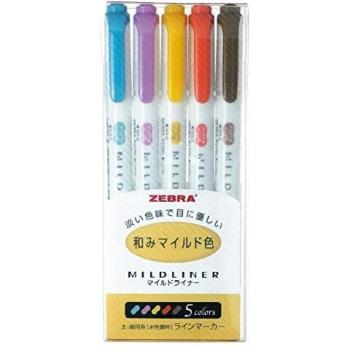Set de marcadores de colores Zebra RC 5. WKT7-5C-RC