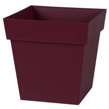 Maceta Ecolux Toscana Cuadrada 32 x 32 x 32 cm - Color Rojo Burdeos - Volumen 22 Litros