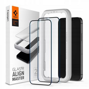 Película de Vidrio Templado con Frame iPhone 12 y 12 Pro - Negro
